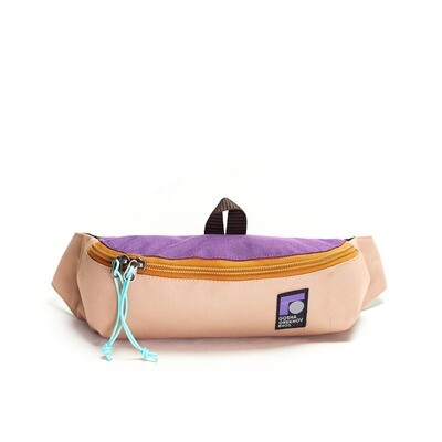 Поясная сумка Fanny Waist Pack Color бежевый/фиолетовый