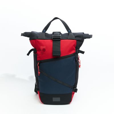Рюкзак Rolltop Grubo 500 черный/темно-синий/красный