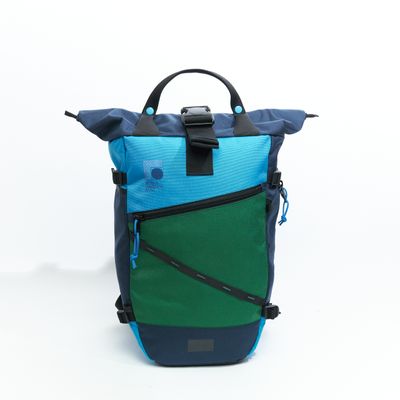 Рюкзак Rolltop Grubo 500 темно-синий/травяной/голубой