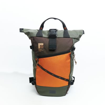Рюкзак Rolltop Grubo 500 темный хаки/оранжевый/коричневый