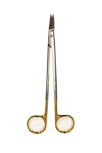 Microlite  Dean Gum Scissors TC One Blade Serrated 5&quot; Curved