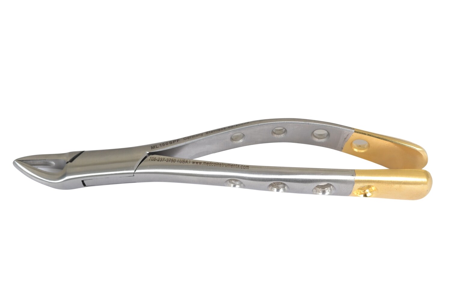 Microlite Extraction Forceps Upper Universal Perforated Gold Handles