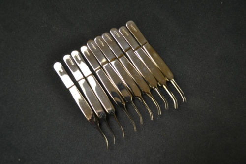EYE Dressing Forceps 3&quot; Curved