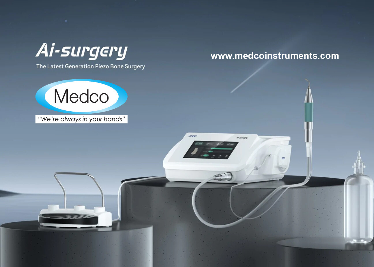 Ai-Surgery Piezo Surgical Unit with 2
Handpieces and 14 Tips