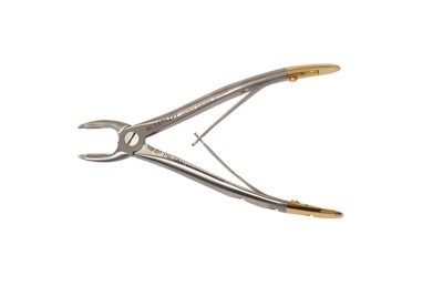 MICRO LITE PEDO EXTRACTION FORCEPS UPPER ANTERIOR PERFORATTED HANDLES EZ GRIP TIPS DOUBLE CROSS ACTION SPRINGS