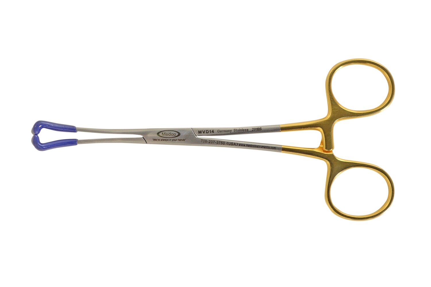 Cheek Lip Retractor 6&quot; Silicone Tips Gold Handles