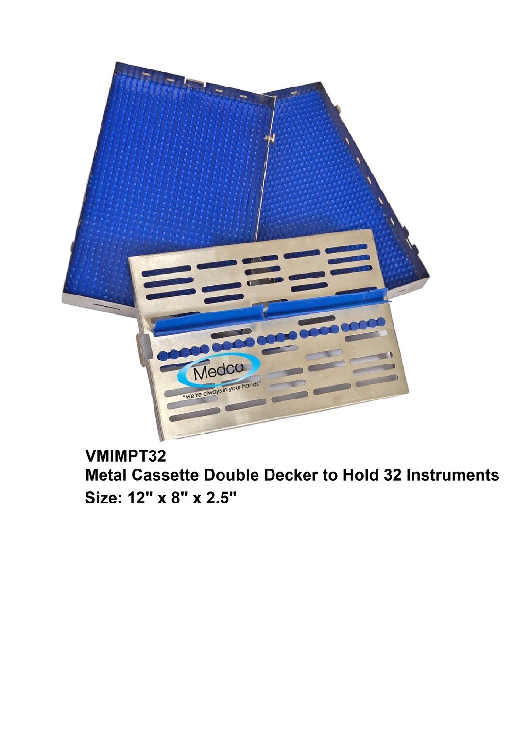 Metal Cassette Double Decker to Hold 32 Instruments