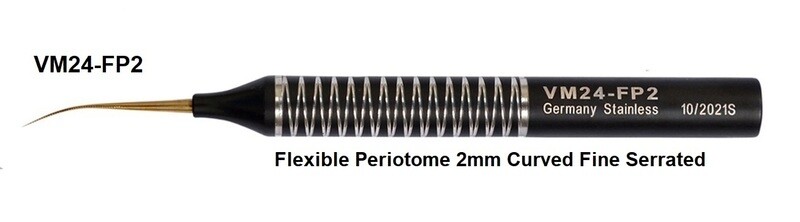 Flexible Periotome Black Handle 2mm Curved Fine Serration