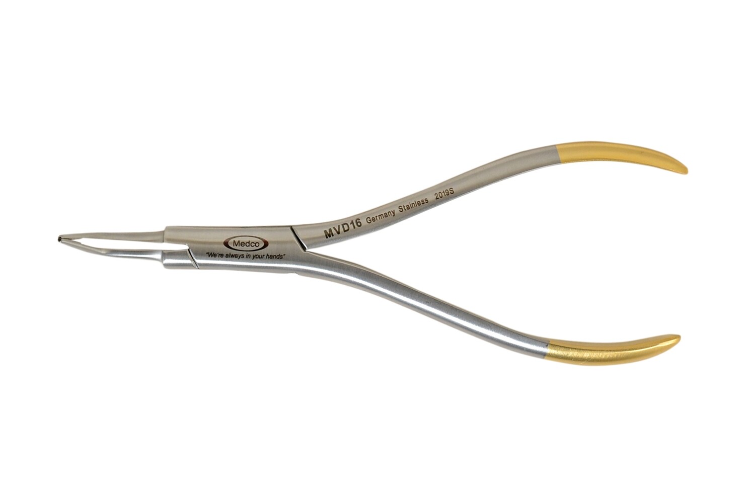 Micro Root Forceps with 90° Angle 5&quot; GOLD HANDLES