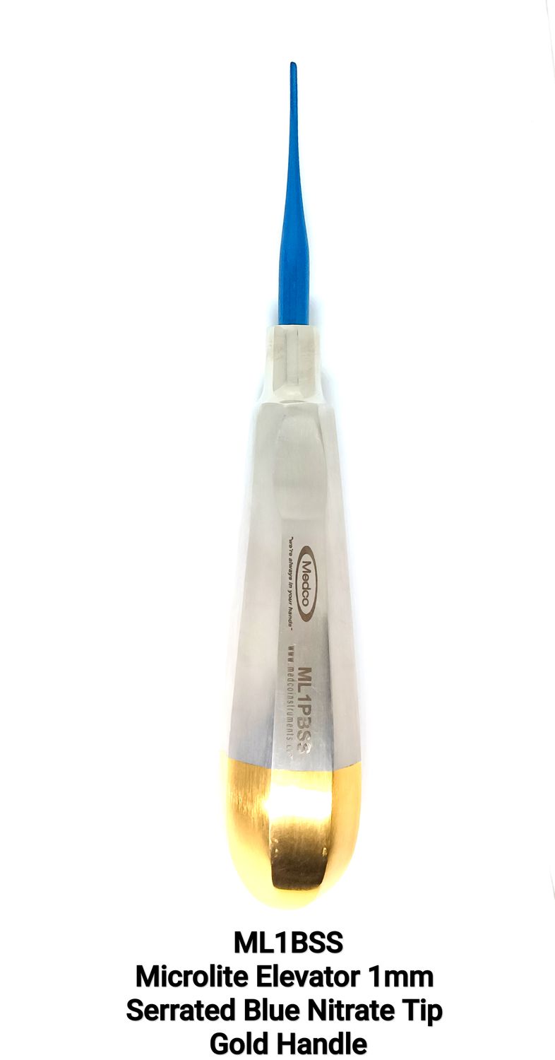 Elevator 1mm Blue Nitrate Tip Straight Serrated