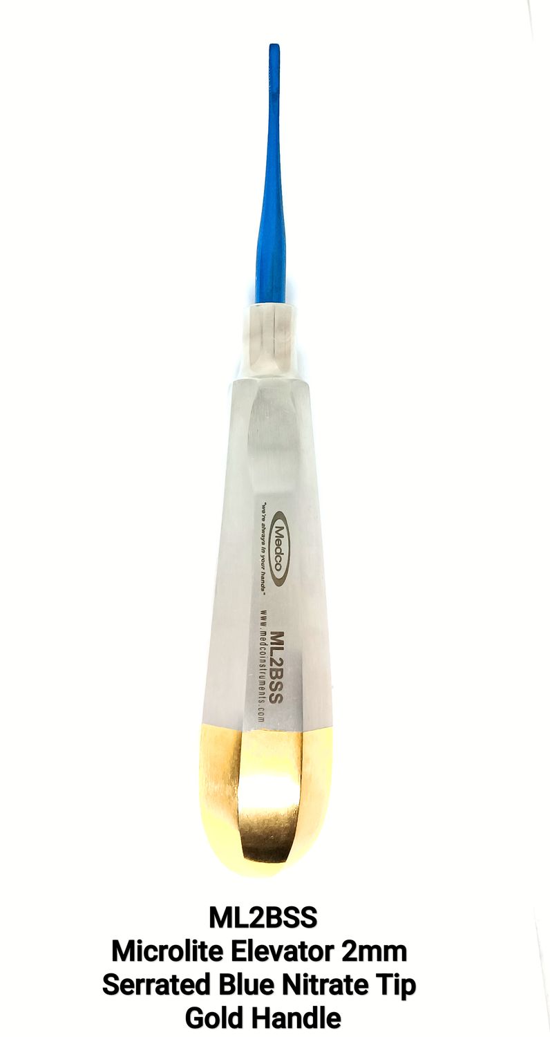 Elevator 2mm Blue Nitrate Tip Straight Serrated