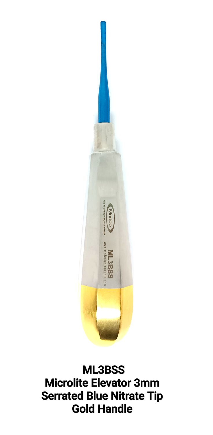 Elevator 3mm Blue Nitrate Tip Straight Serrated