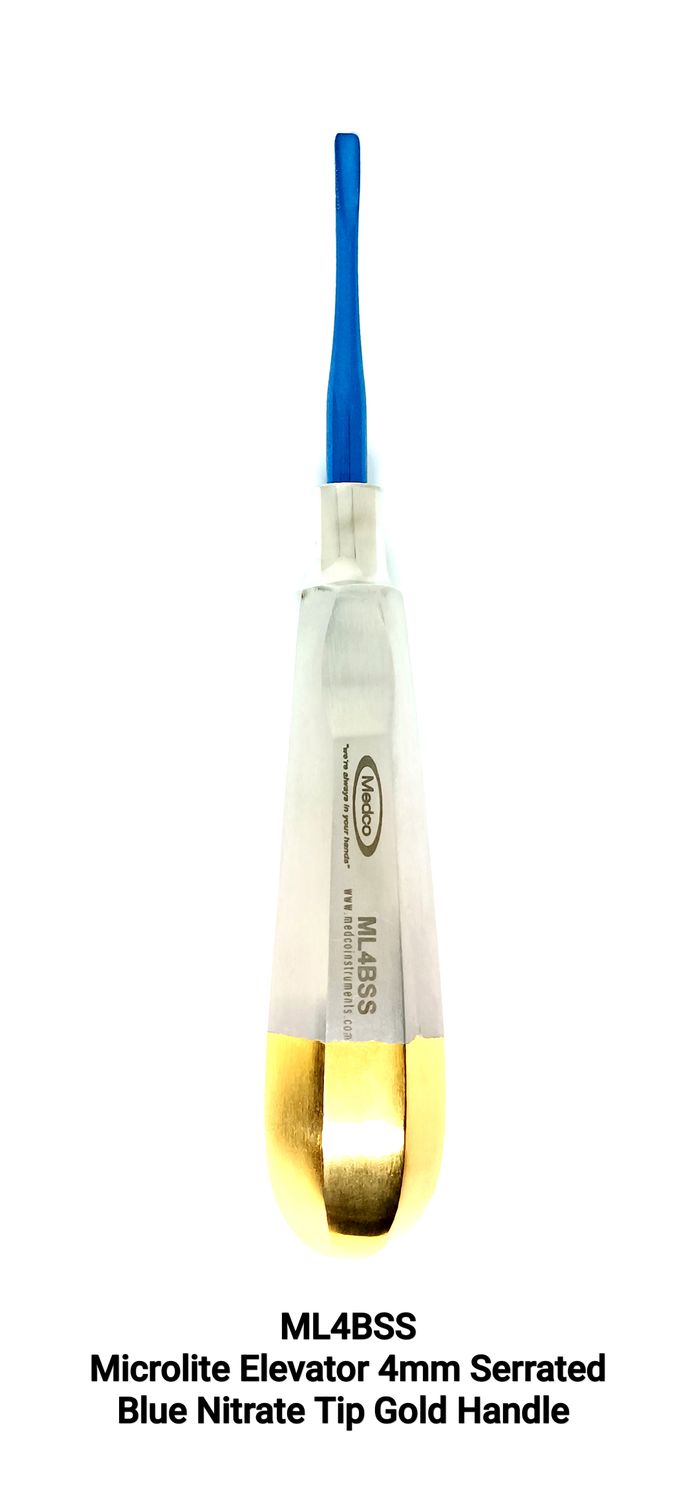 Elevator 4mm Blue Nitrate Tip Straight Serrated