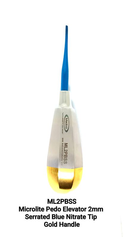 Pedo Elevator 2mm Blue Nitrate Tip Straight Serrated