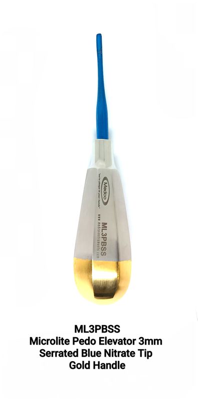 Pedo Elevator 3mm Blue Nitrate Tip Straight Serrated