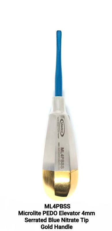 Pedo Elevator 4mm Blue Nitrate Tip Straight Serrated