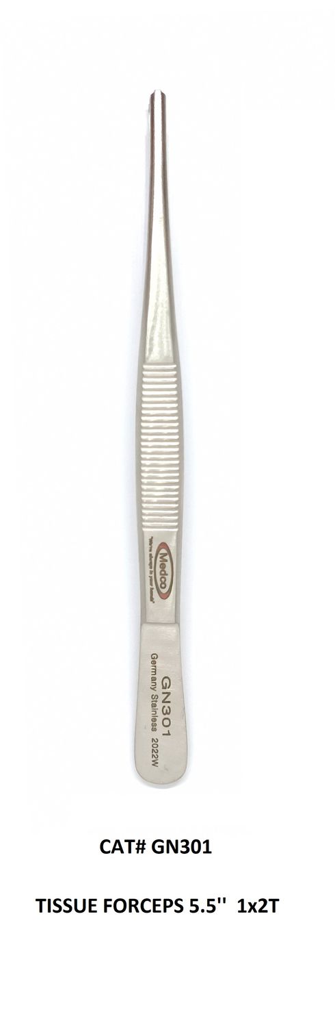 TISSUE FORCEPS 5.5&quot; 1X2 TEETH