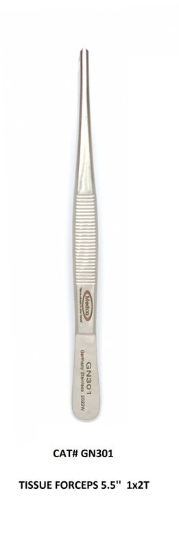 TISSUE FORCEPS 5.5&quot; 1X2 TEETH