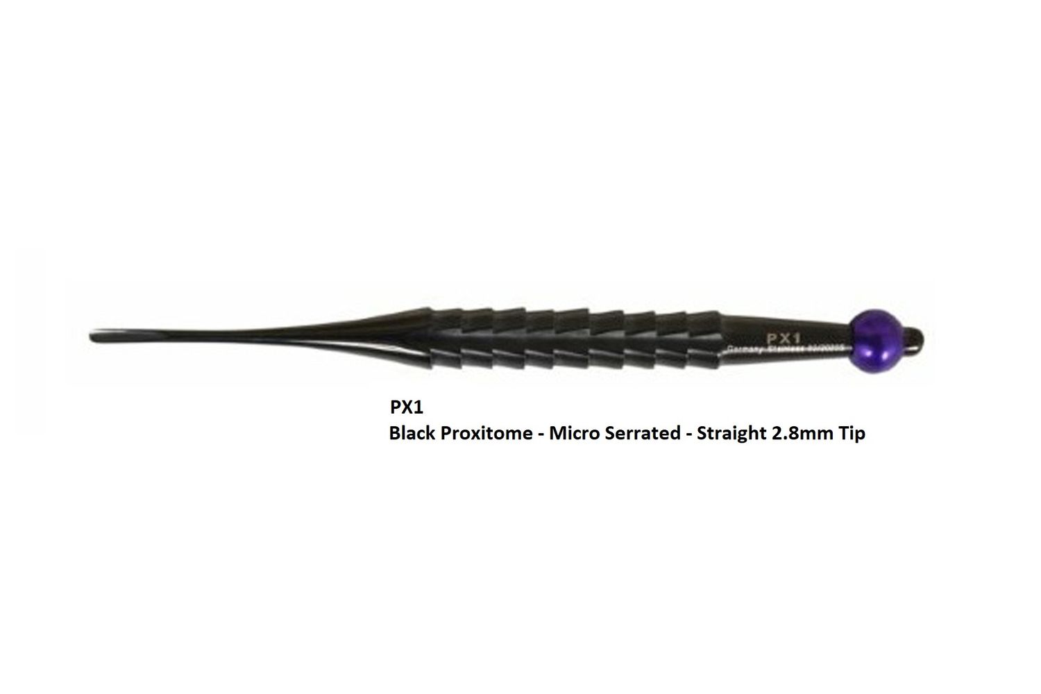 Black Proxitome Micro Serrated 2.8mm Tip Straight