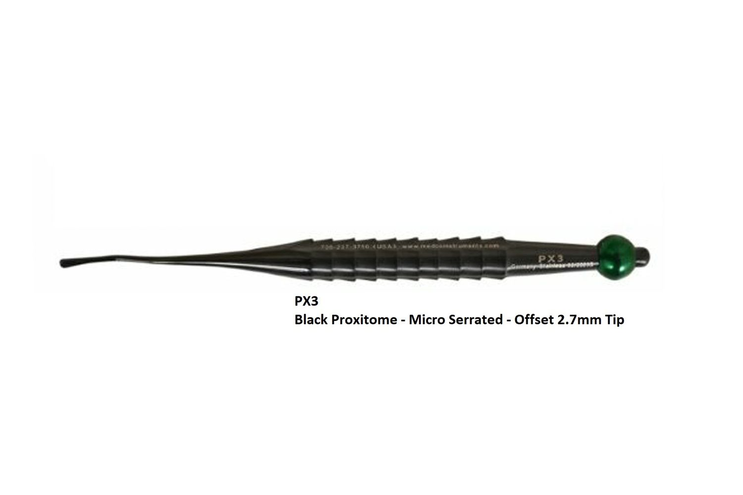 Black Proxitome Micro 2.7mm Serrated Offset Tip