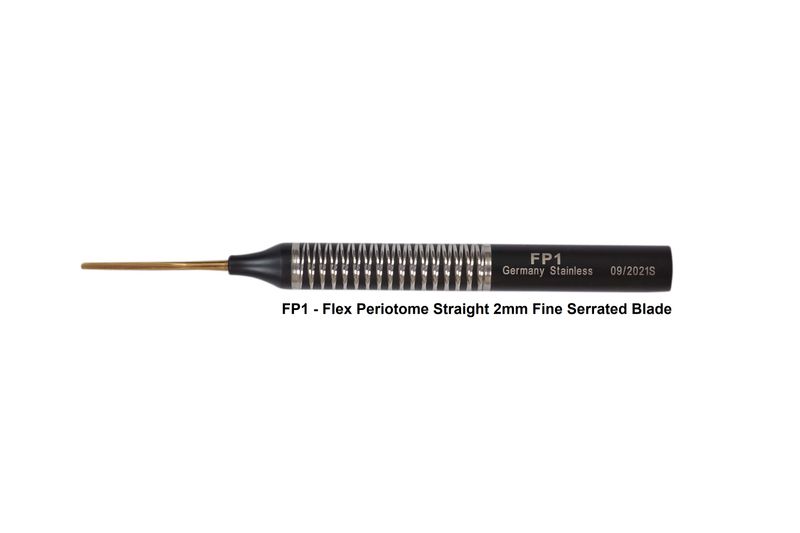 FLEX PERIOTOME Black with Gold Flex Blade 2mm Straight