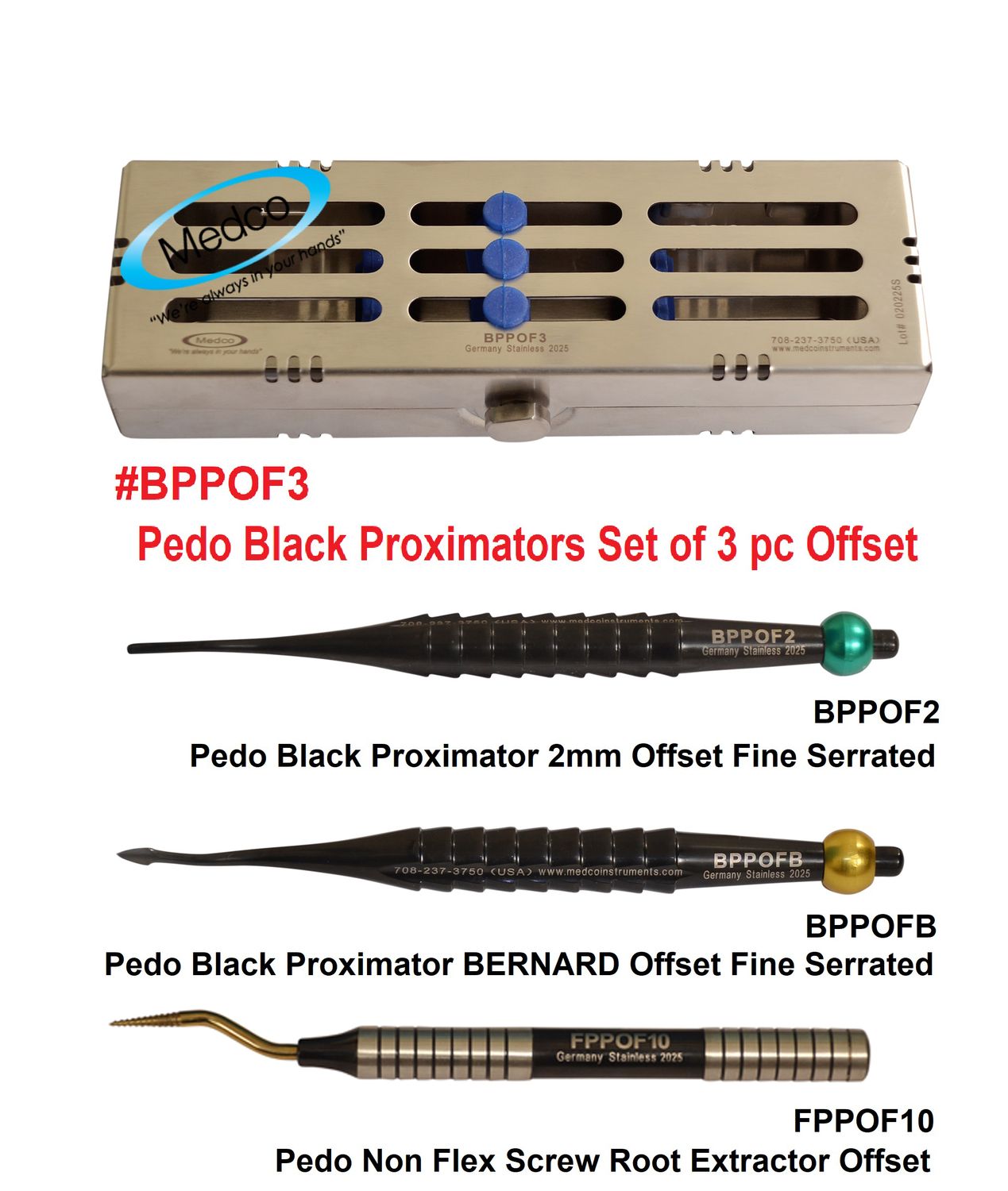 Pedo Black Proxitome Set of 3 Offset