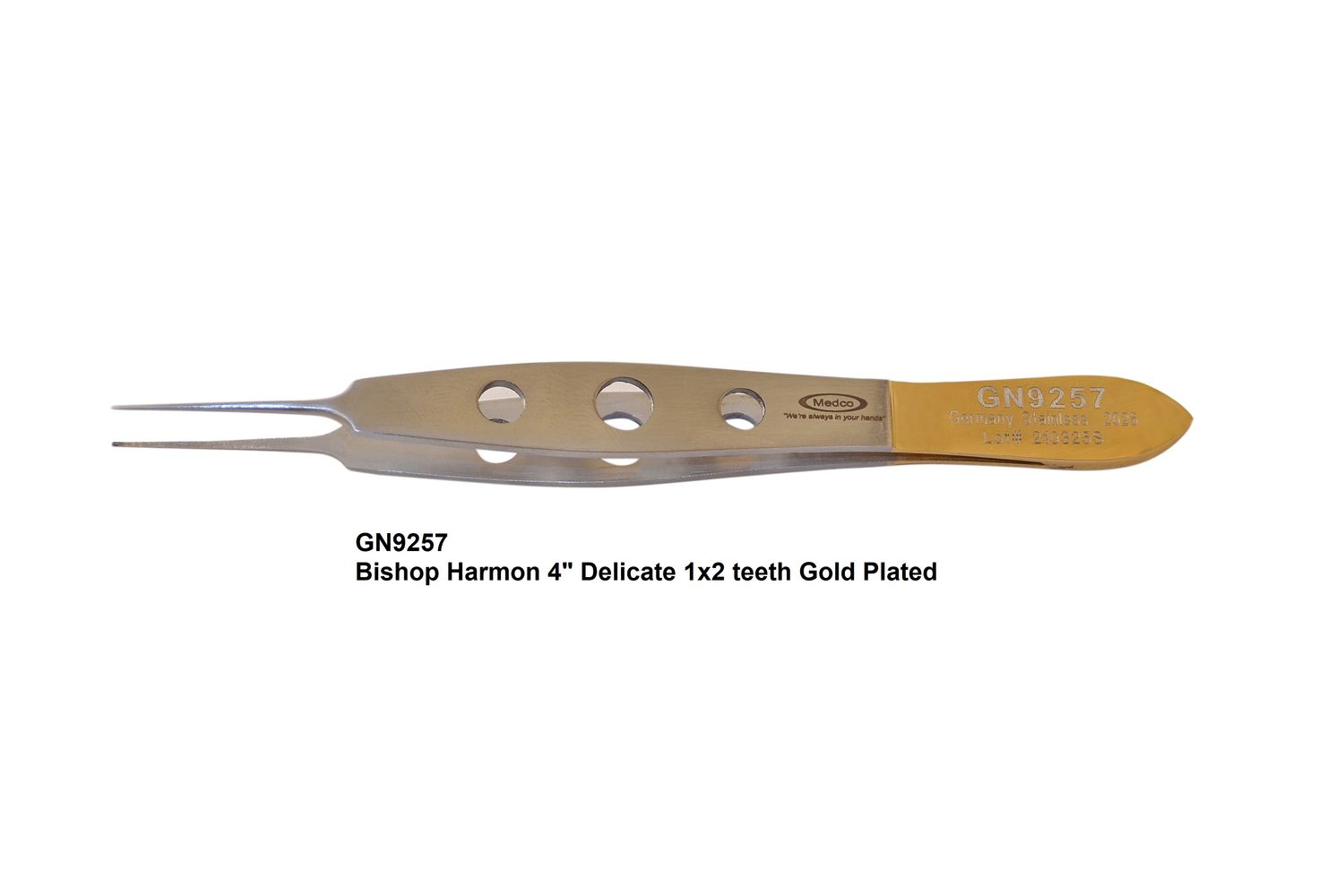 Bishop Harmon Forceps Delicate 4&quot; serrated tips