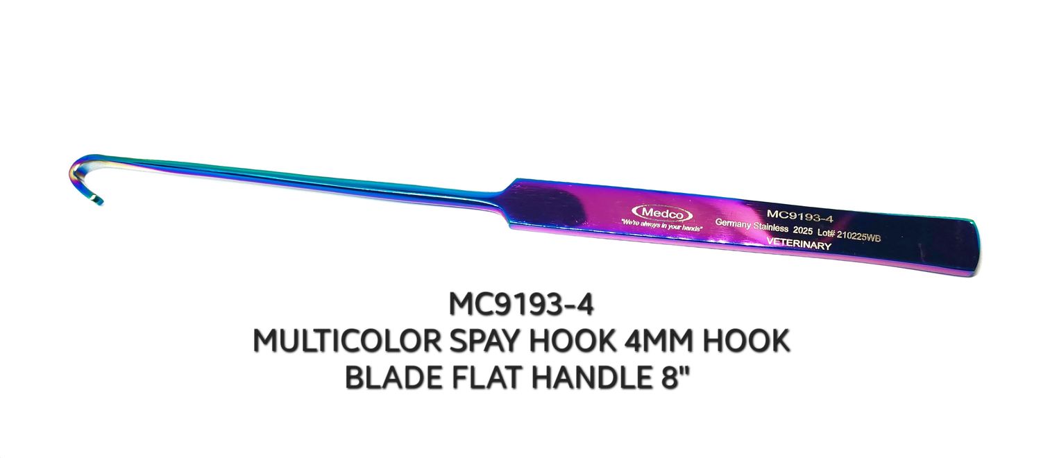 Spay Hook 4mm Hook Multicolor 8&quot;