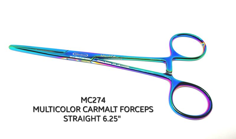 Carmalt Forceps 6¼&quot; Multicolor Straight