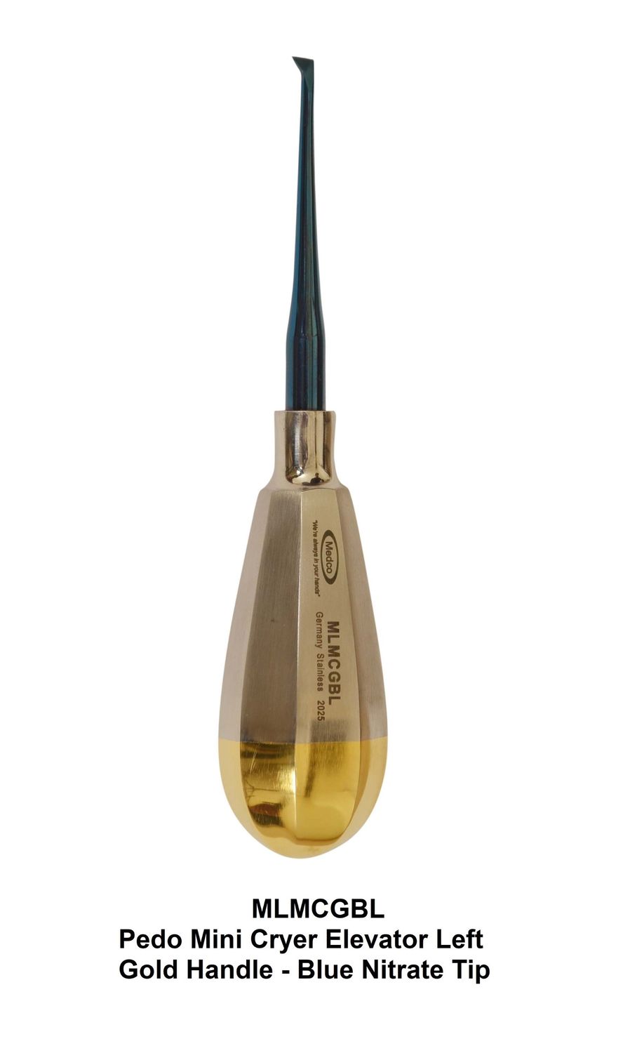 Pedo Mini Cryer Left Gold Handles, Blue Nitrate Tips