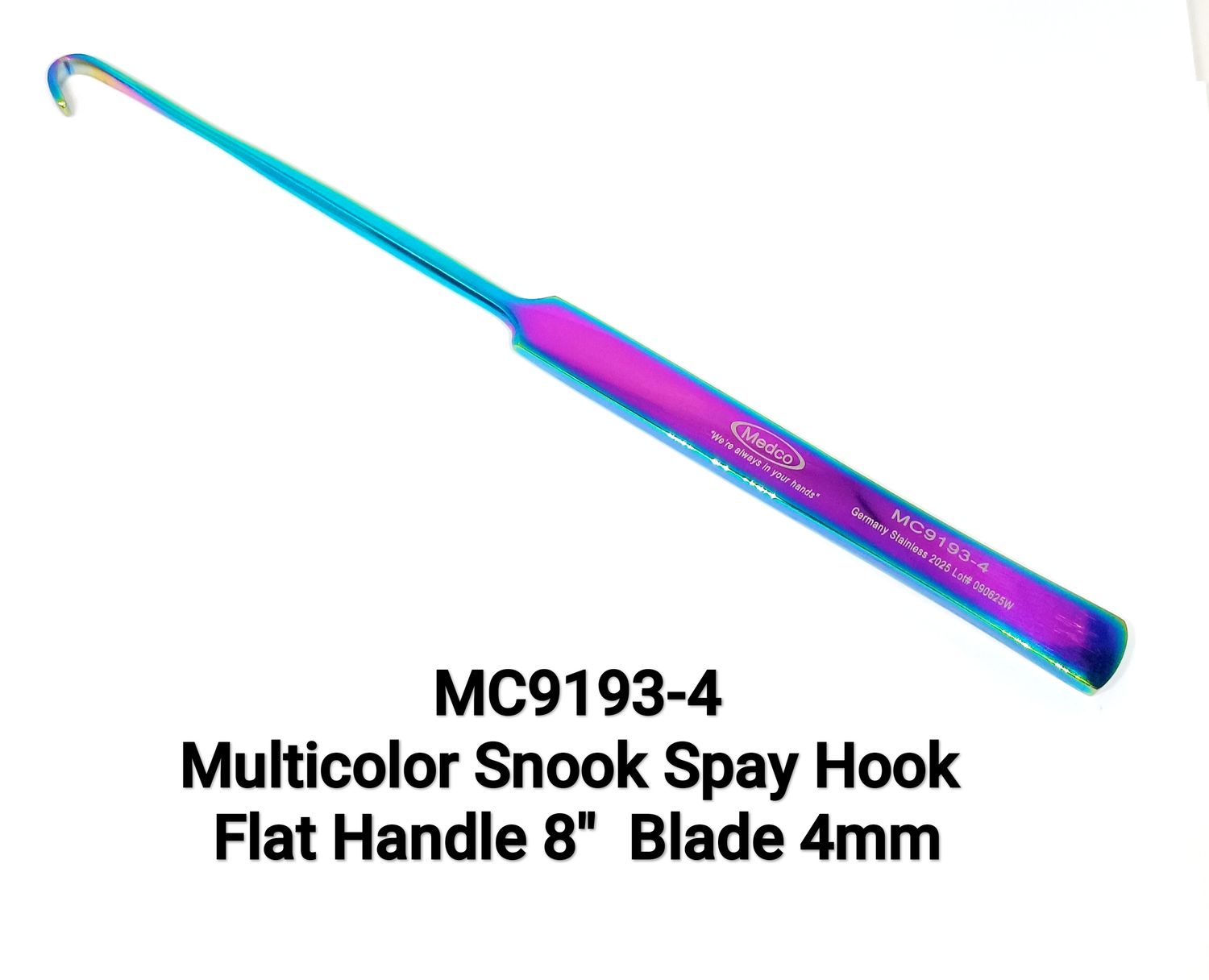 Spay Hook 4mm Hook Multicolor 8&quot;