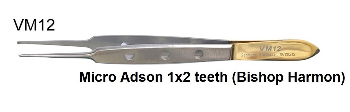 Micro Adson Tissue Forceps (Bishop) 1x2 Teeth