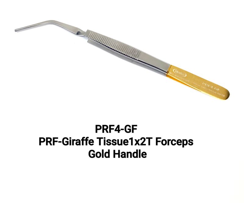 PRF-Giraffe Tissue1x2T Forceps Gold Handle