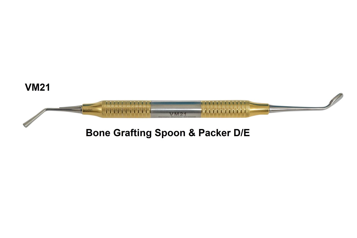 Bone Grafting Spoon &amp; Packer D/E Gold Plated