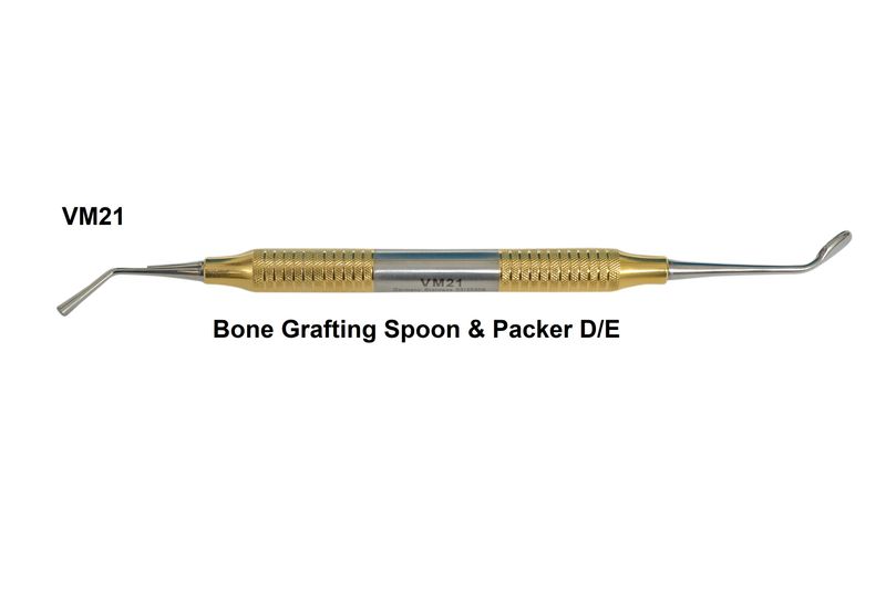 Bone Grafting Spoon &amp; Packer D/E Gold Plated