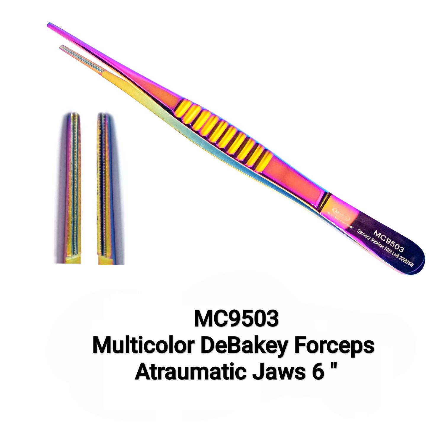 DeBakey Multicolor Forceps 6" Atraumatic