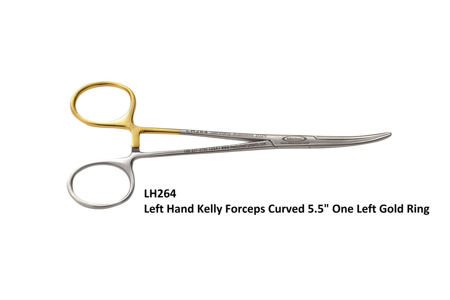 Left Hand Kelly Forceps Curved 5.5&quot;