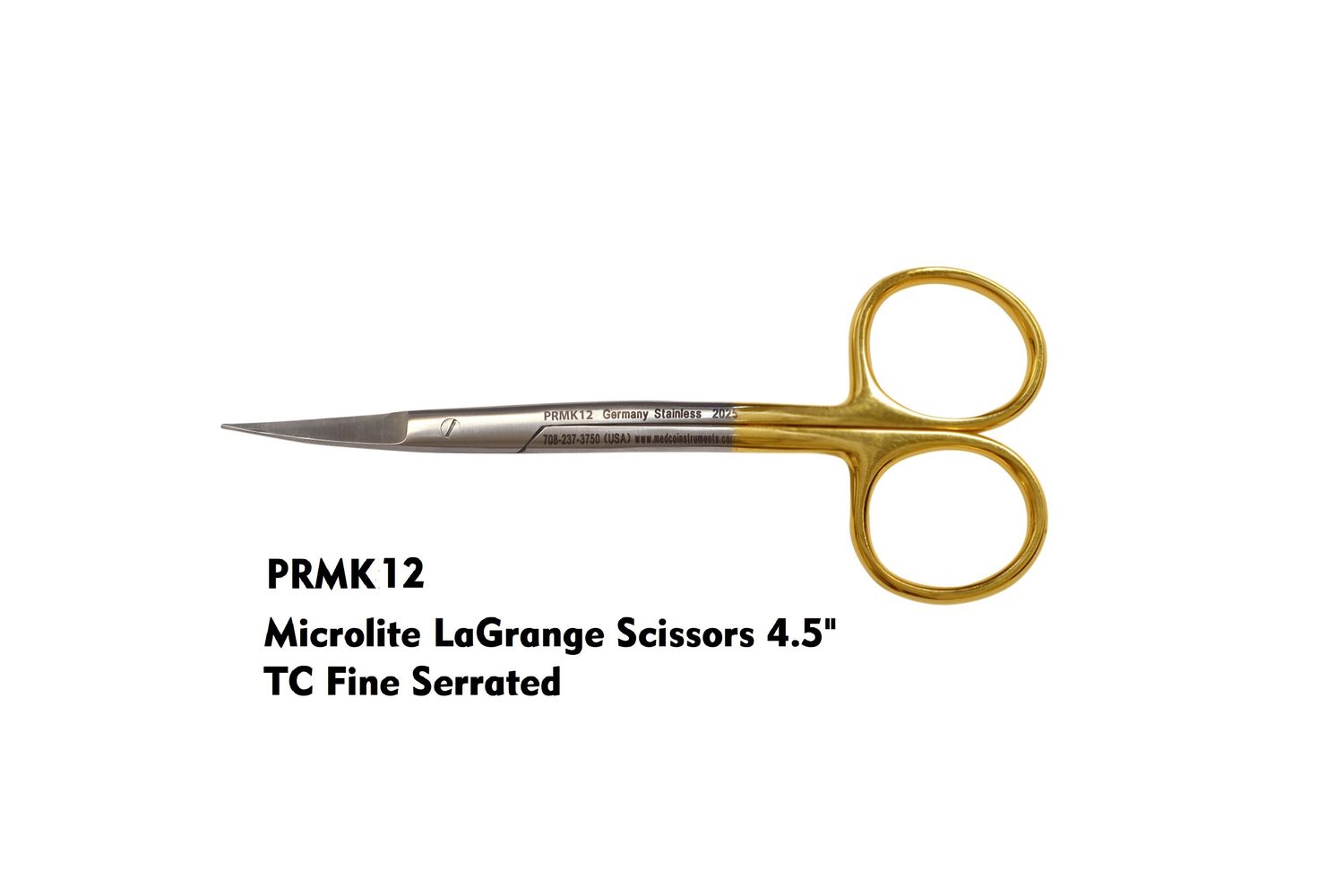 LaGrange Scissors 4.5&quot; TC Fine Serrated Blades