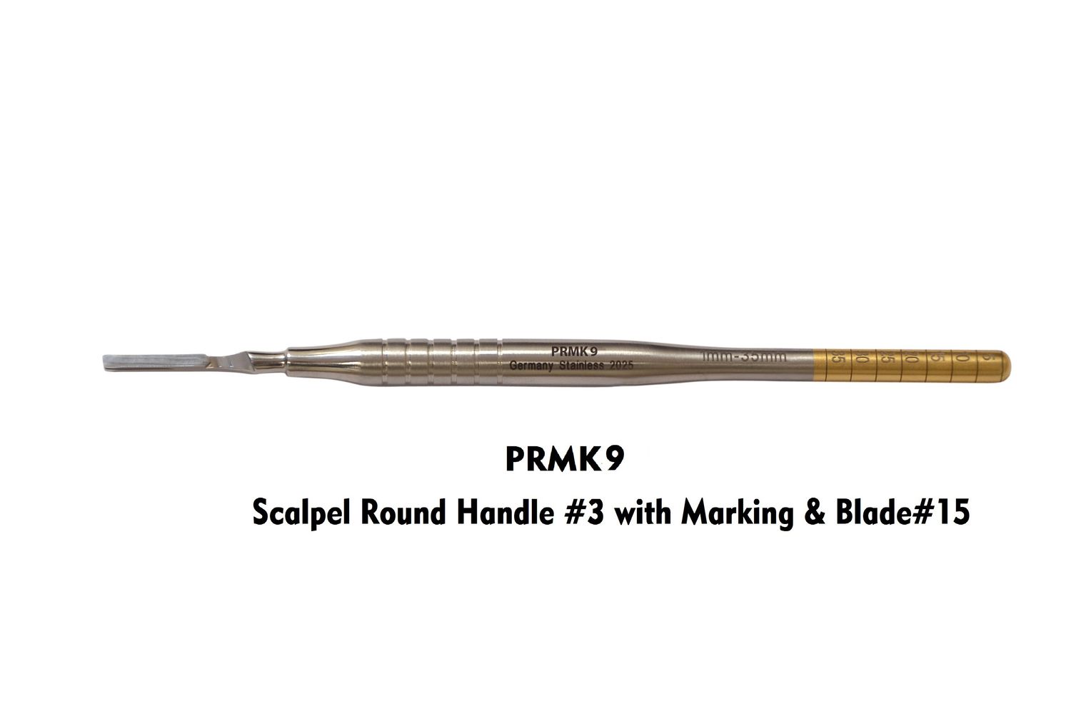 Scalpel Handle Round #3 W/Markings &amp; #15 Blade
