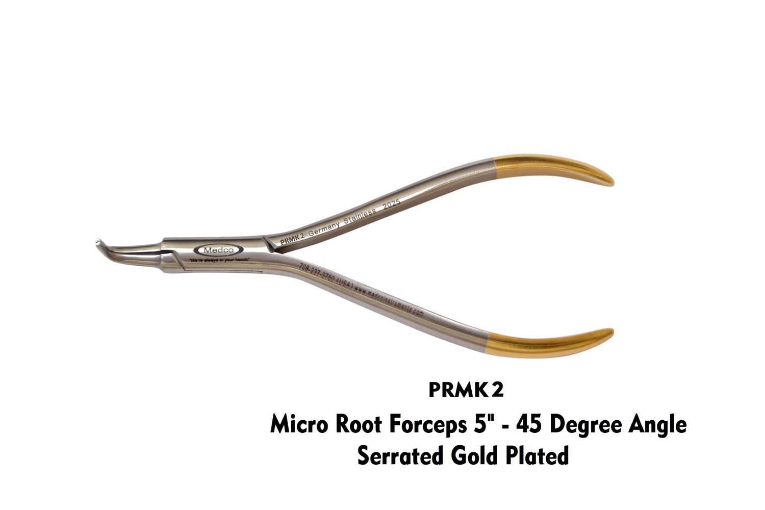 Micro Root Forceps 5" - 45 Degree Angle Serrated