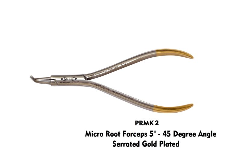 Micro Root Forceps 5&quot; - 45 Degree Angle Serrated