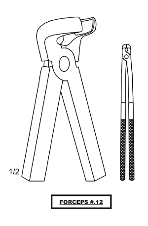 Root Fragment Extraction Forceps Long 19&quot;