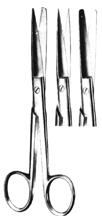 Operating and Dressing Scissors S/S Curved 4.5&quot;