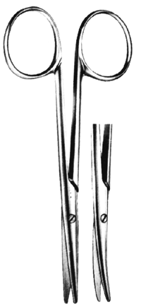 STRABISMUS Scissors Curved 4.5&quot;