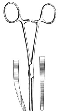 ROCHESTER-PEAN Forceps Curved 7.25&quot;