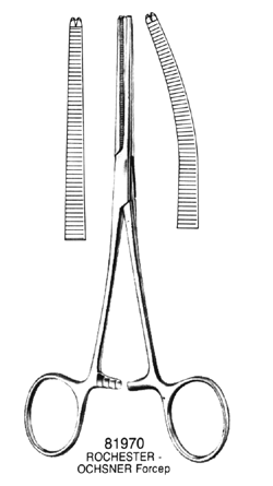 ROCHESTER-OCHSNER Forceps Straight 7.25&quot;