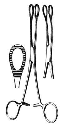 FOERSTER Sponge Forceps Straight Serrated 7&quot;