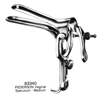 PEDERSON Medium Vaginal Speculum 4&quot; x 7/8&quot;