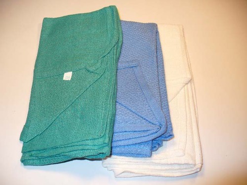 Green Non Sterile Dozen Towels Cotton