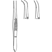 EYE FORCEPS 4&quot; Serrated Full CVD.